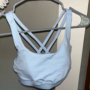 Baby blue Lululemon energy sports bra